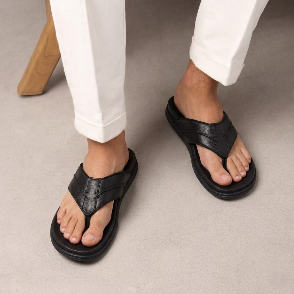 Florsheim Men Black Sandals - Kriss 1
