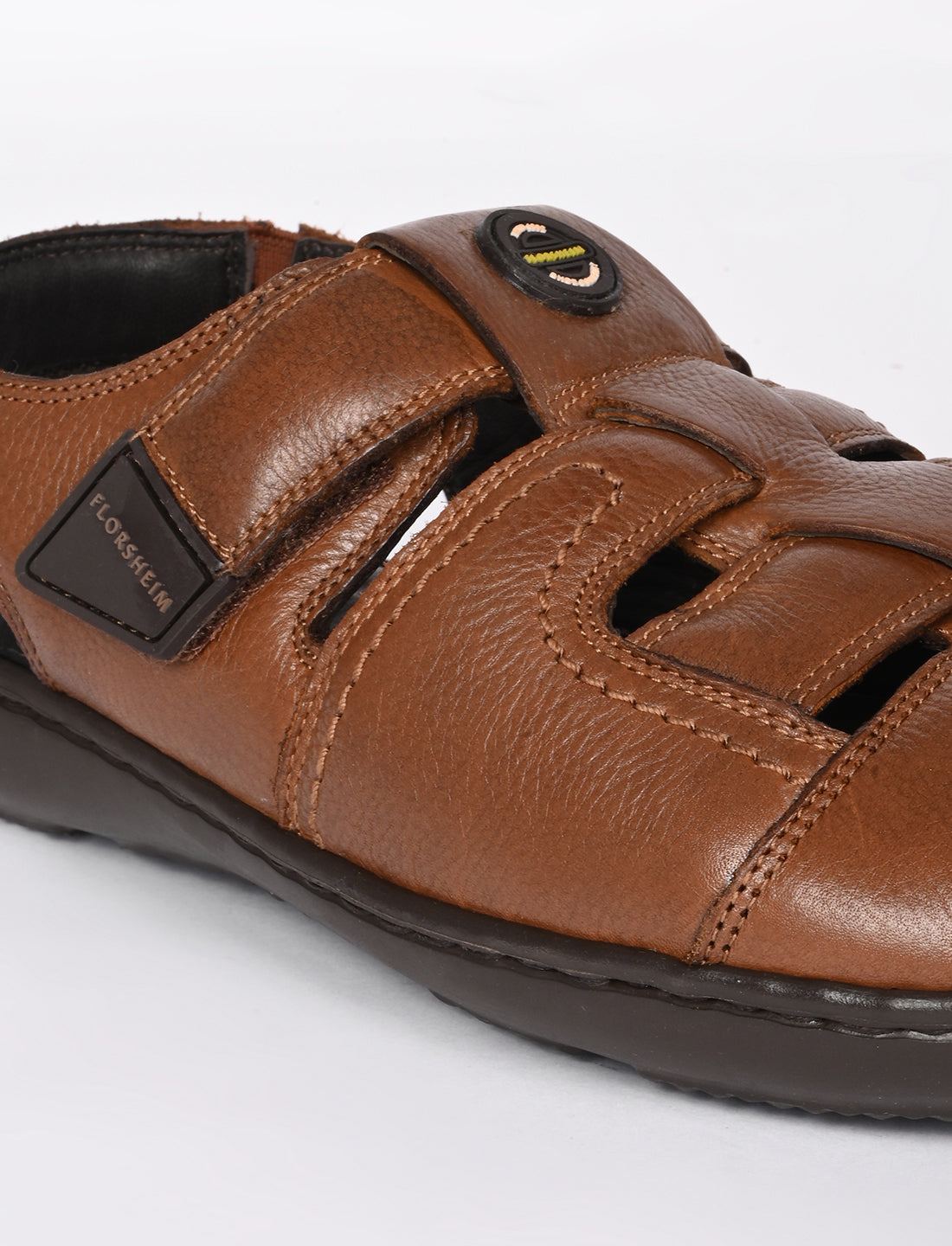The Cobb Dark Tan Men Sandals Florsheim