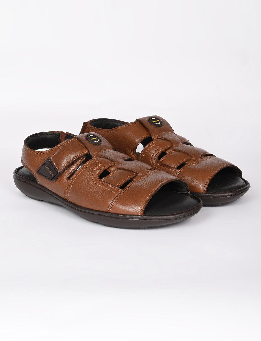 The Cobb Dark Tan Men Sandals Florsheim