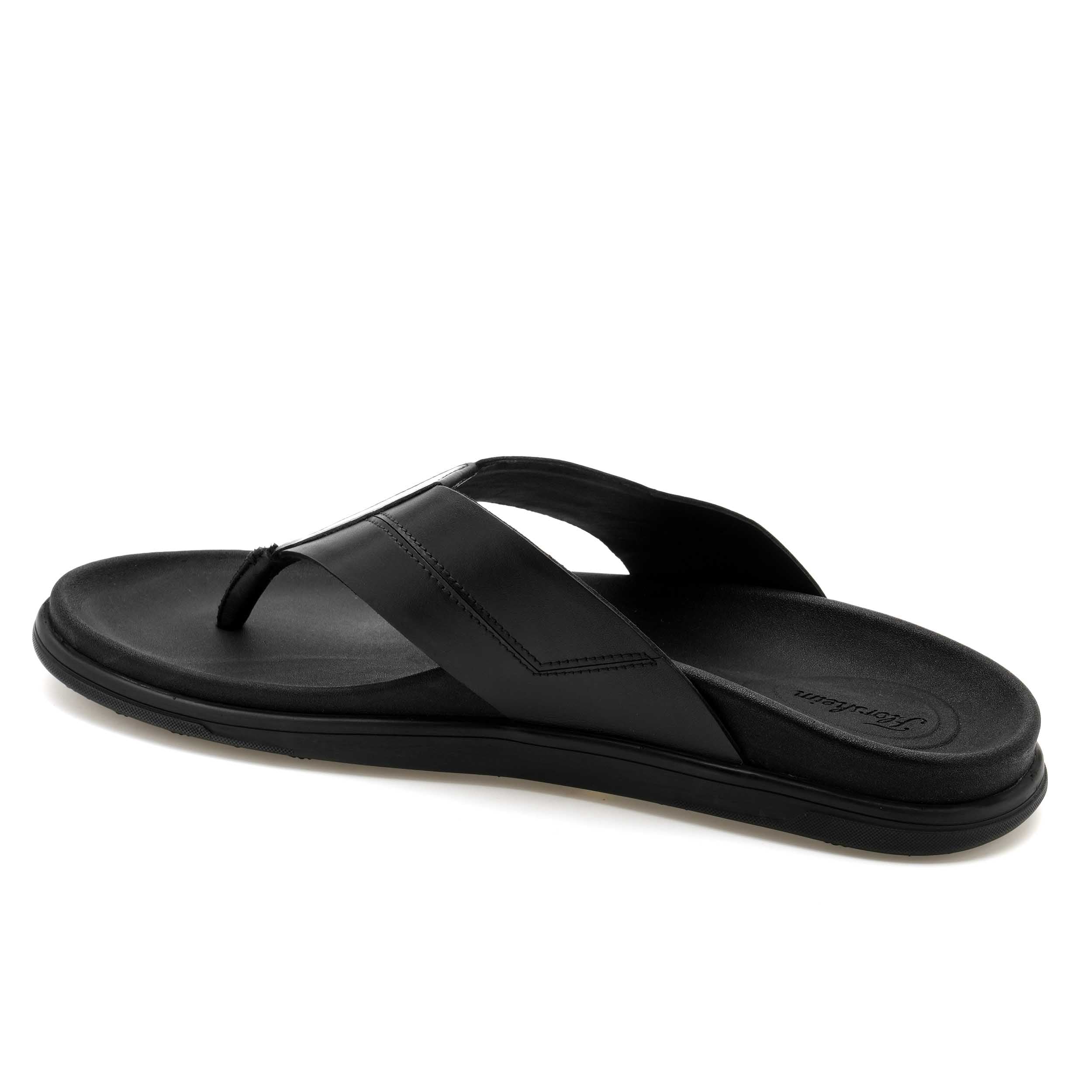 The Rowley Black Men Thong Slipper Florsheim