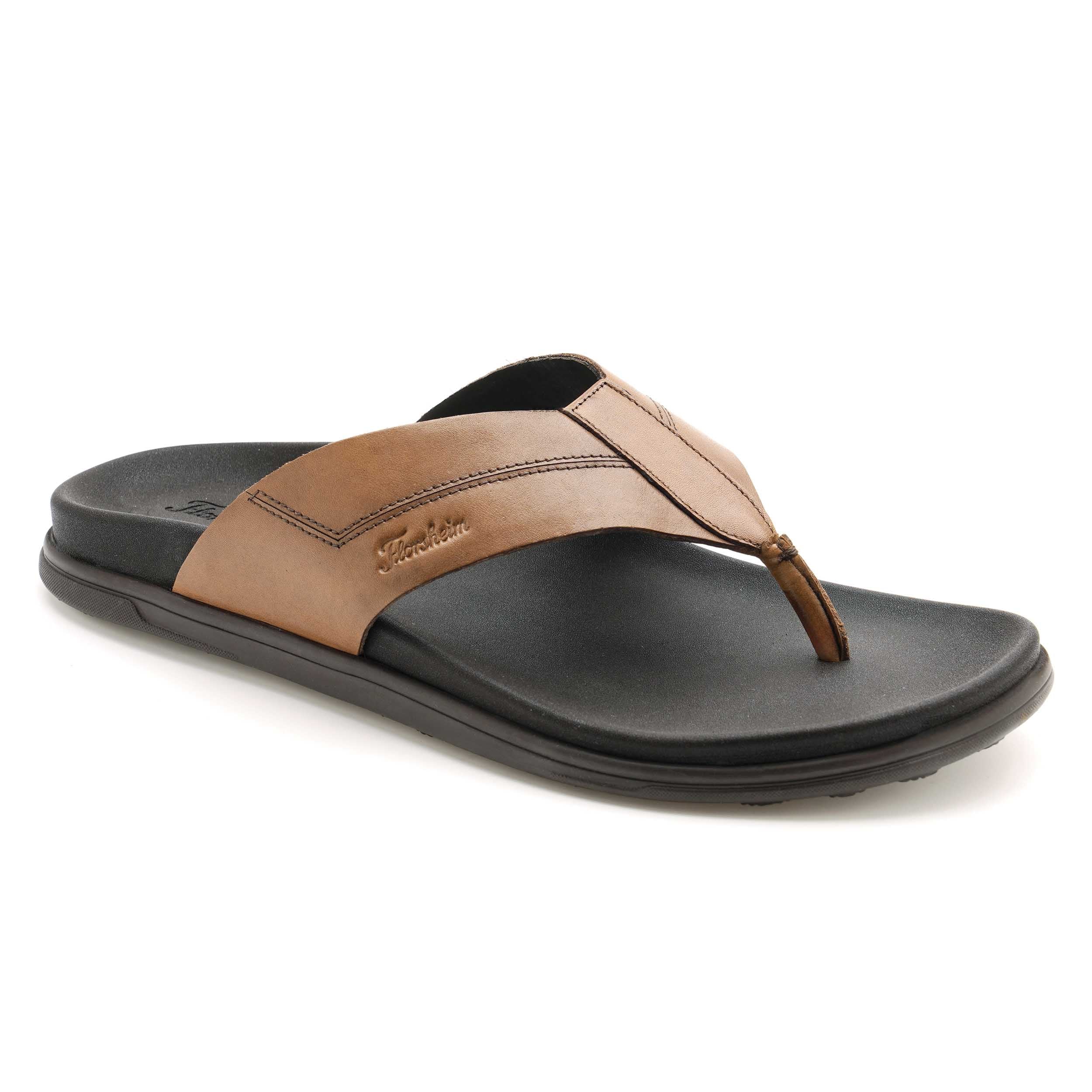 The Rowley Tan Men Thong Slipper Florsheim