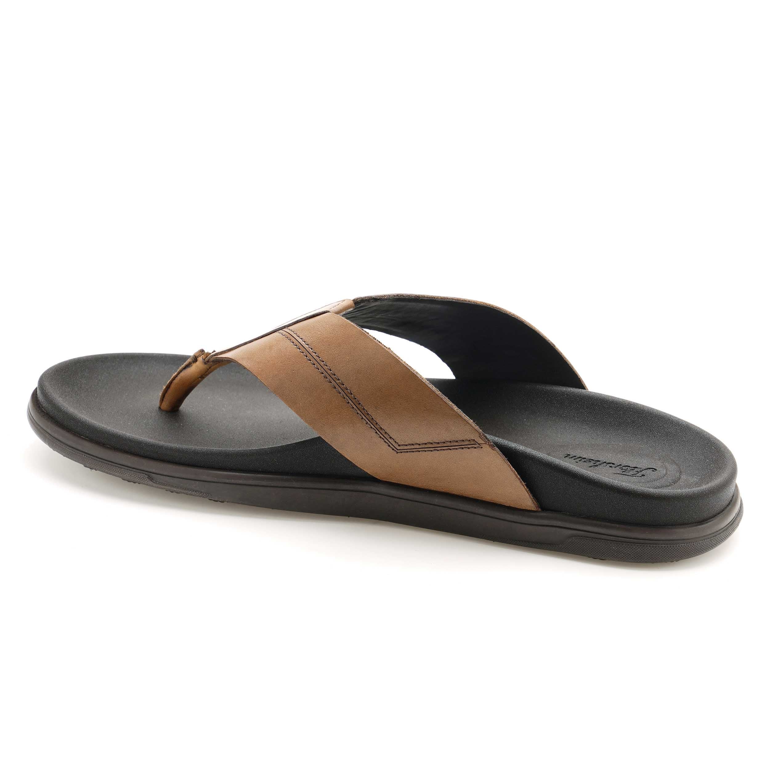 The Rowley Tan Men Thong Slipper Florsheim