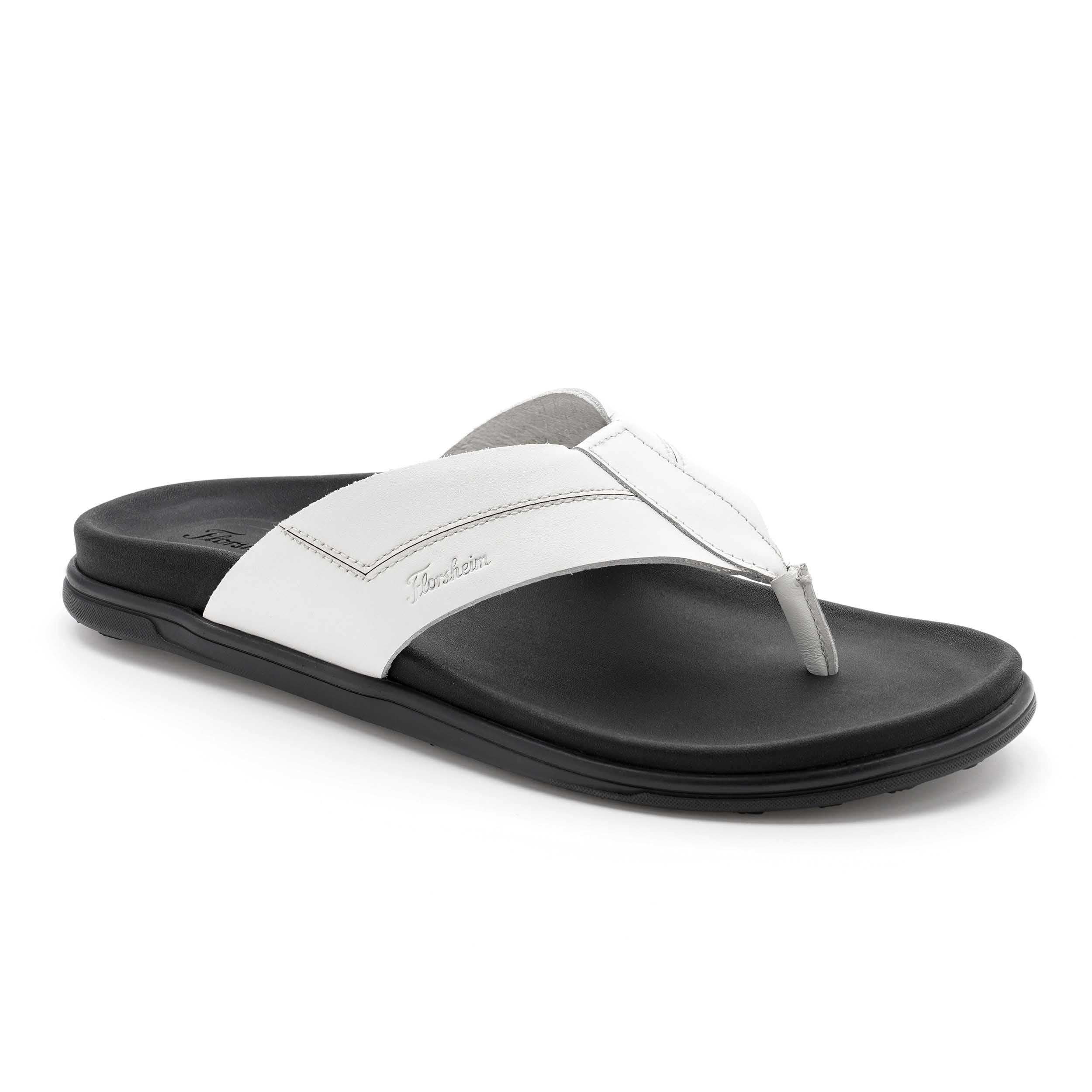 The Rowley White Men Thong Slipper Florsheim
