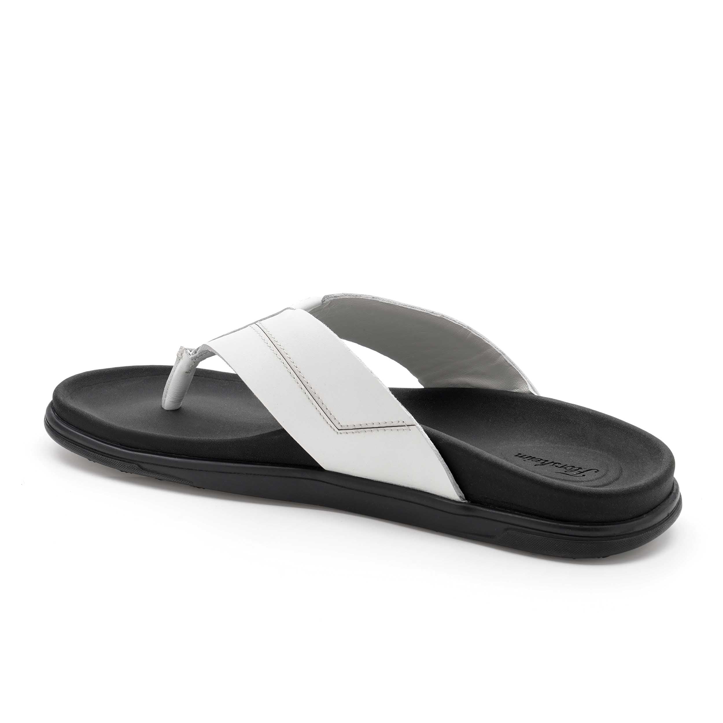 The Rowley White Men Thong Slipper Florsheim