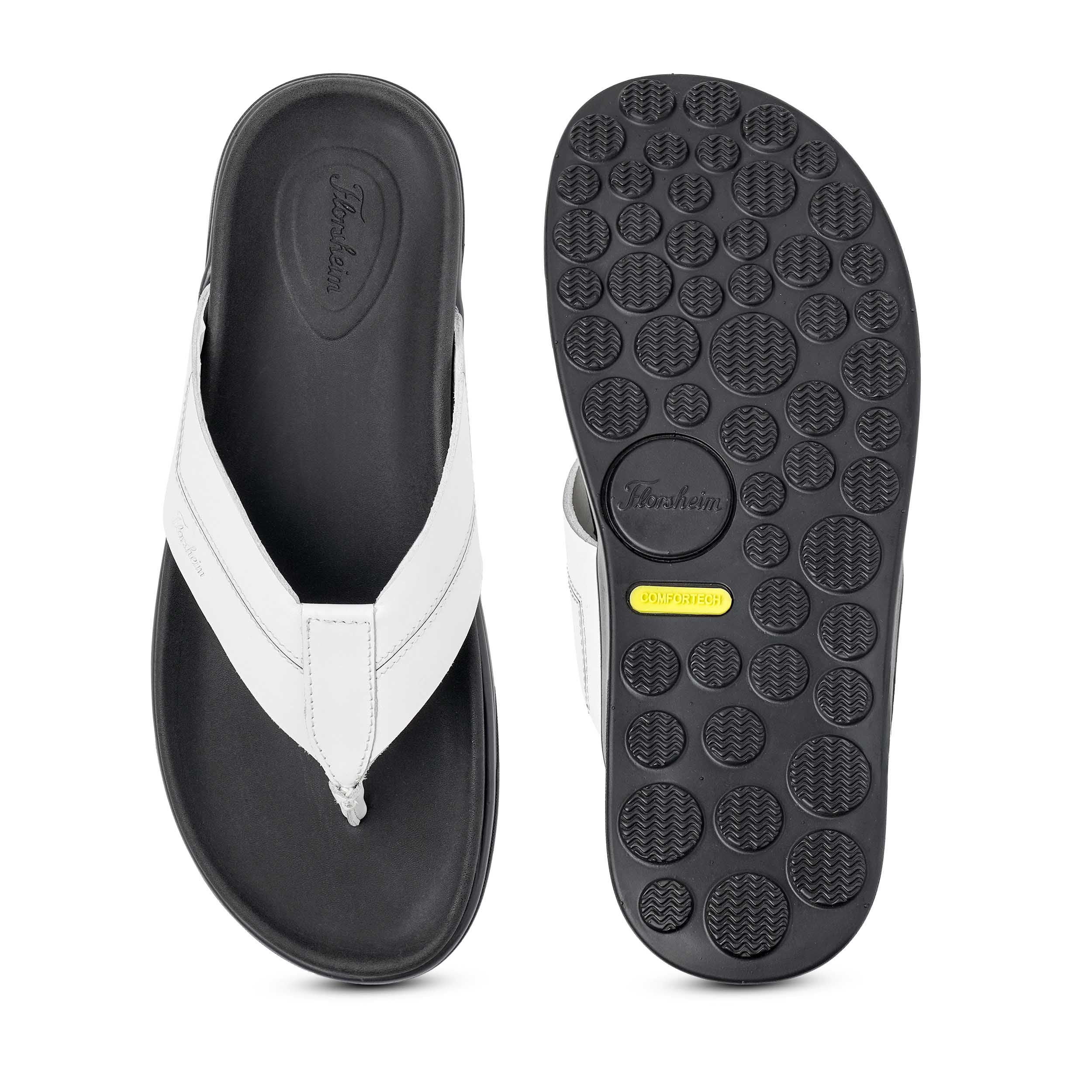 The Rowley White Men Thong Slipper Florsheim