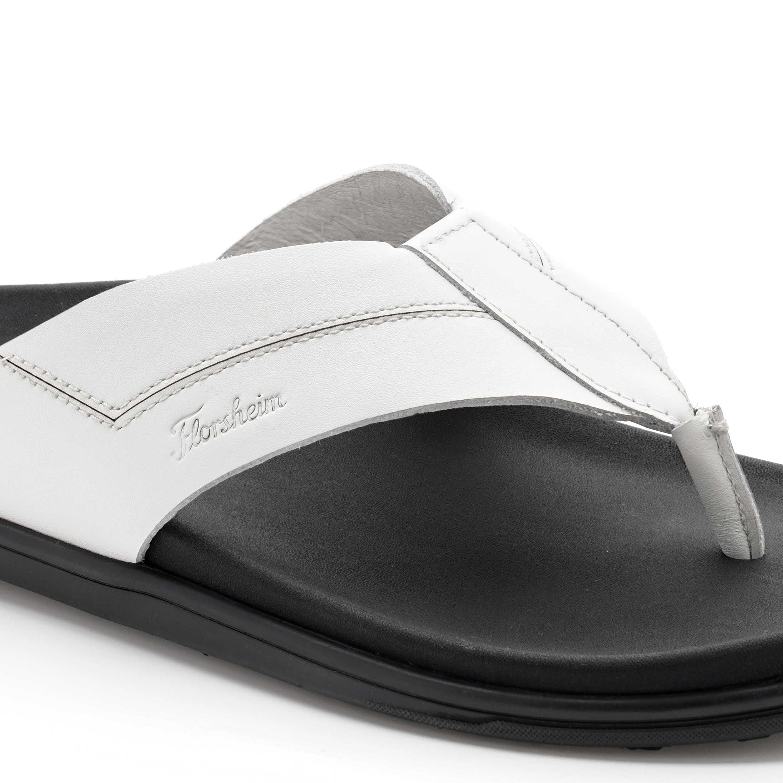 The Rowley White Men Thong Slipper Florsheim