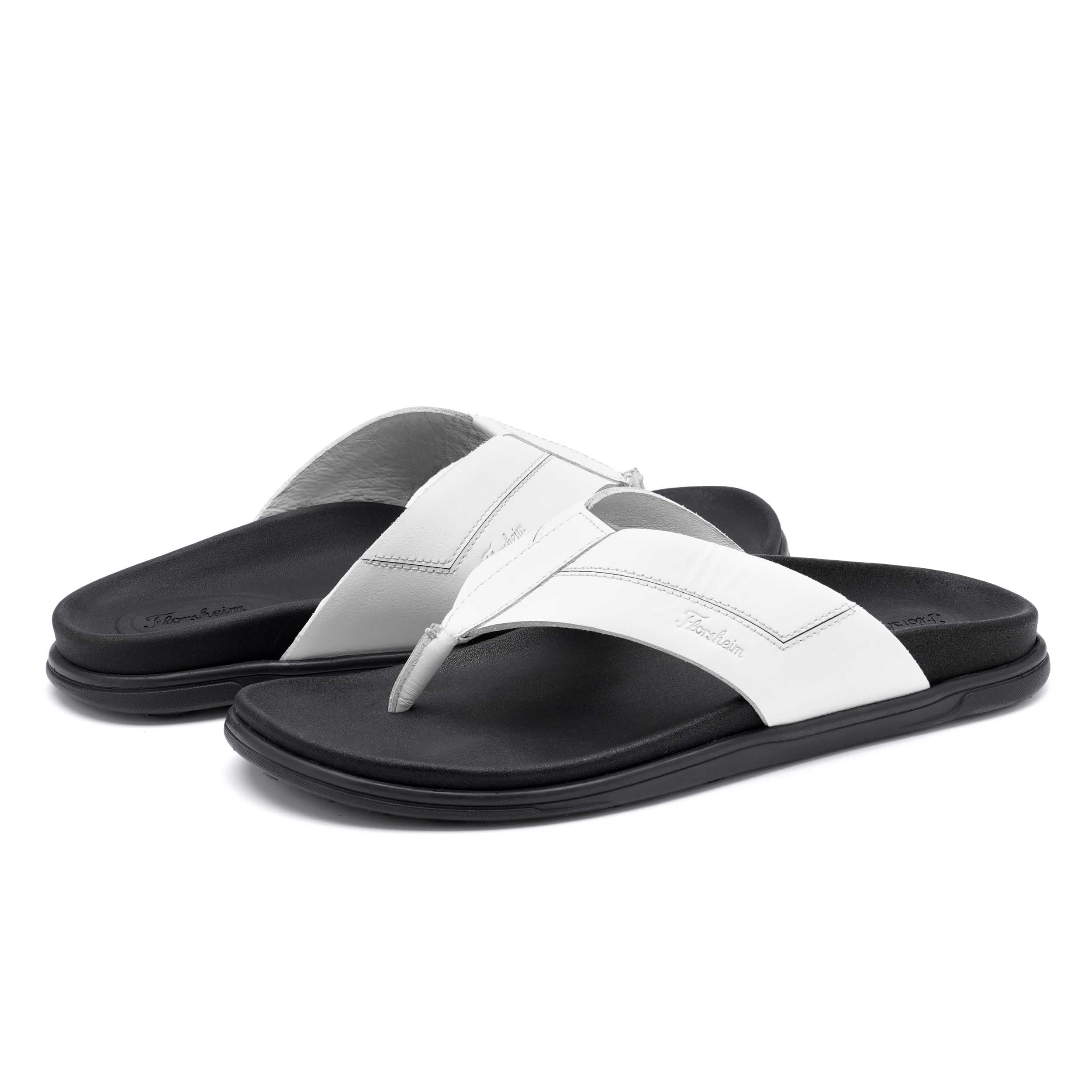 The Rowley White Men Thong Slipper Florsheim
