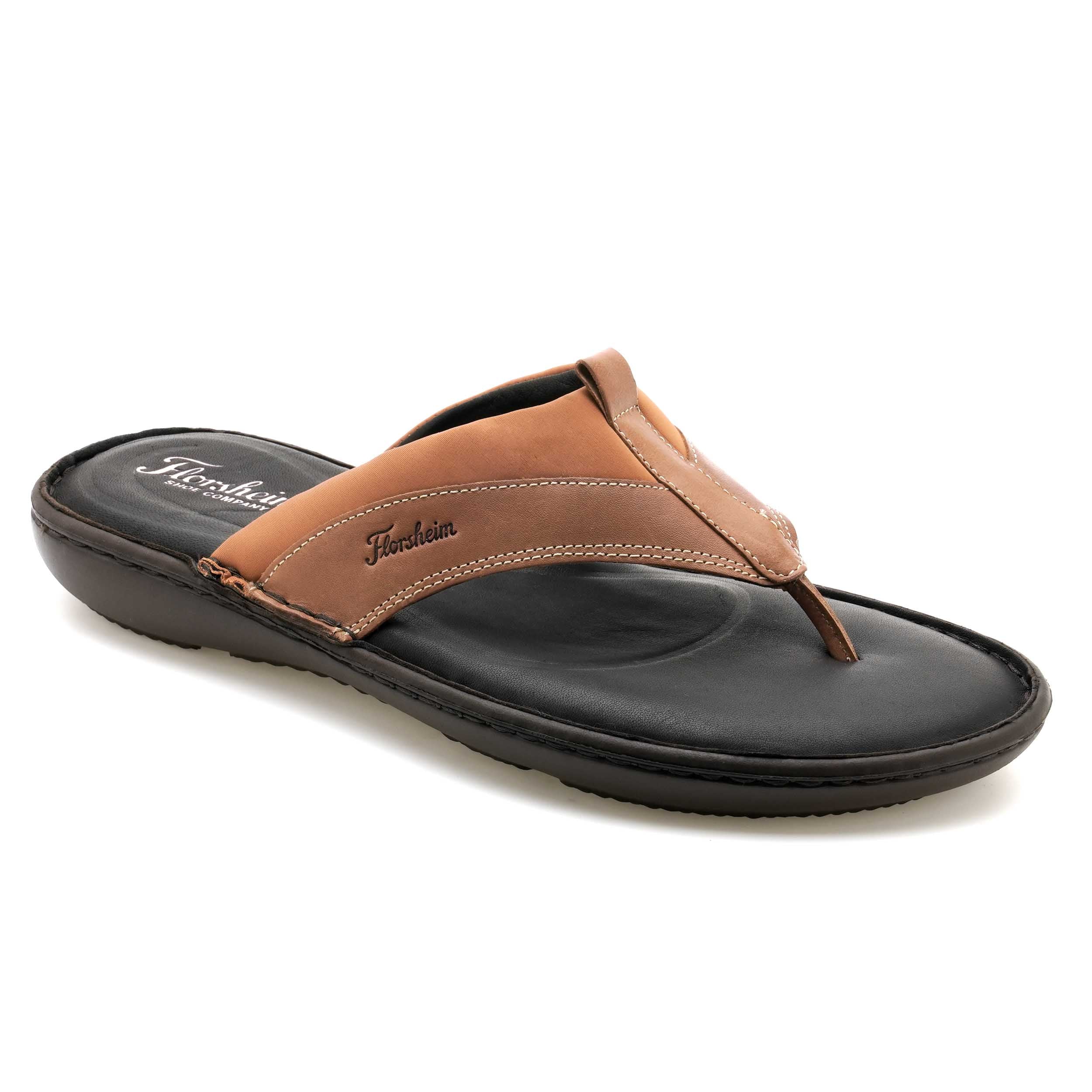 The Archy Tan Men Thong Slipper Florsheim