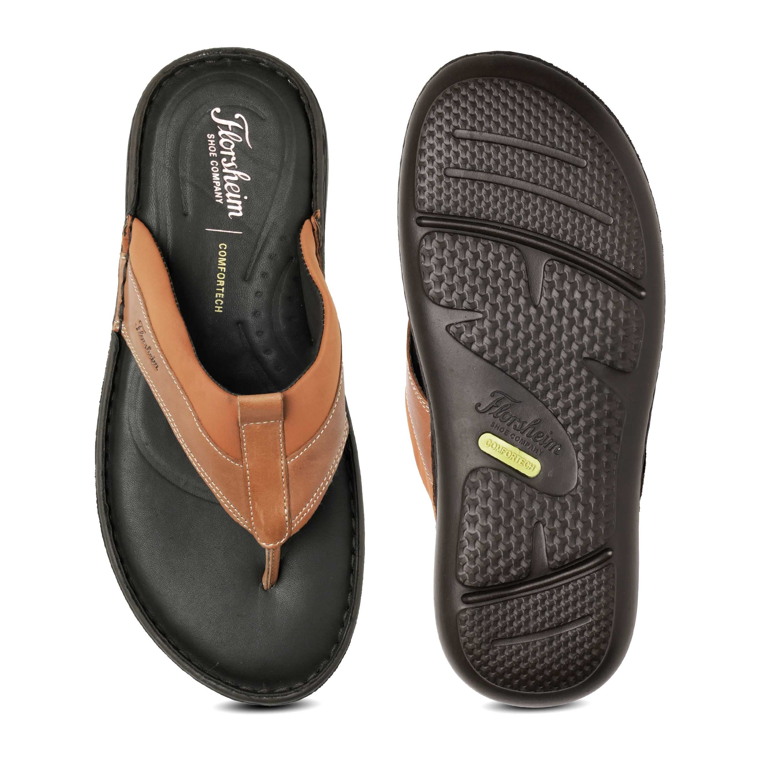 The Archy Tan Men Thong Slipper Florsheim