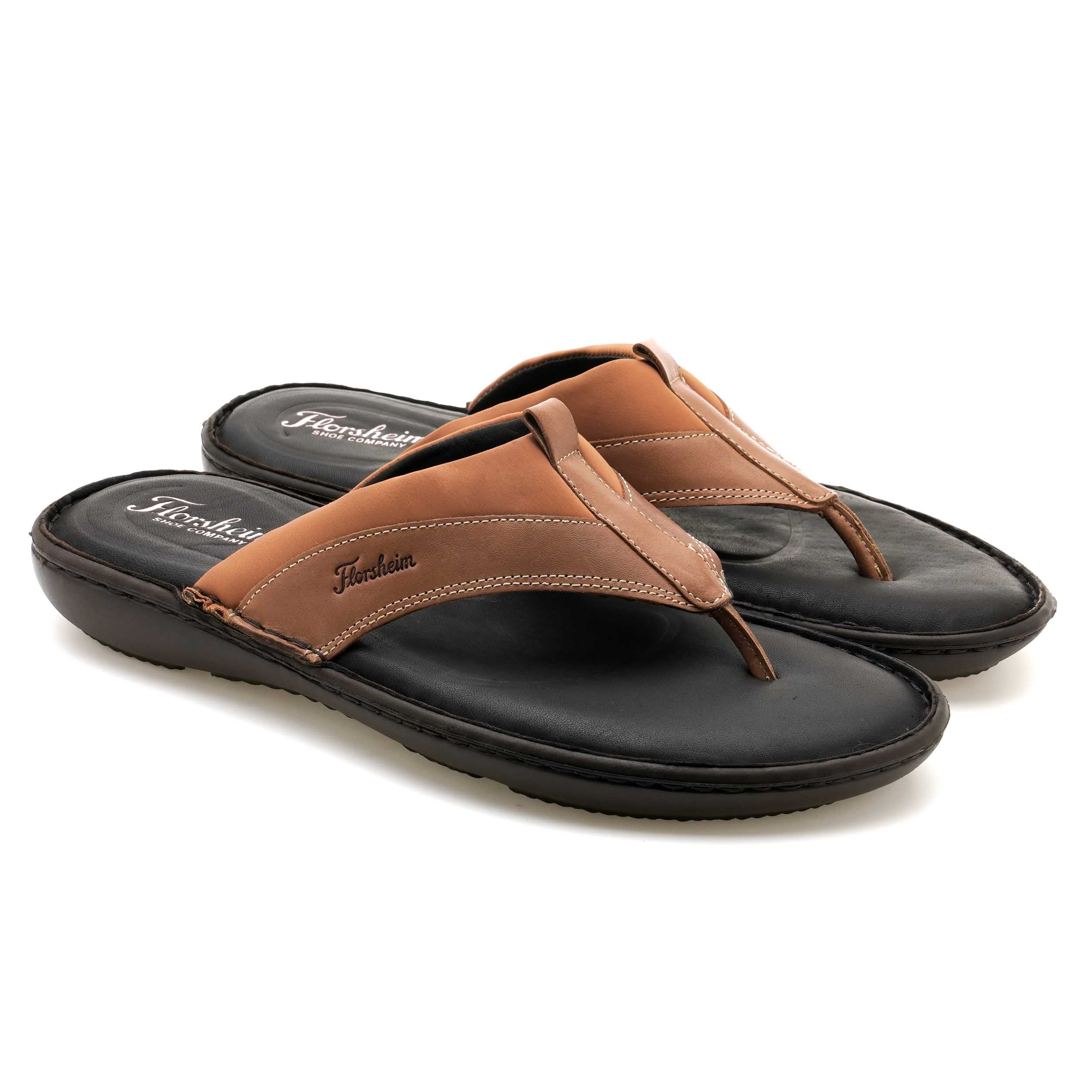The Archy Tan Men Thong Slipper Florsheim