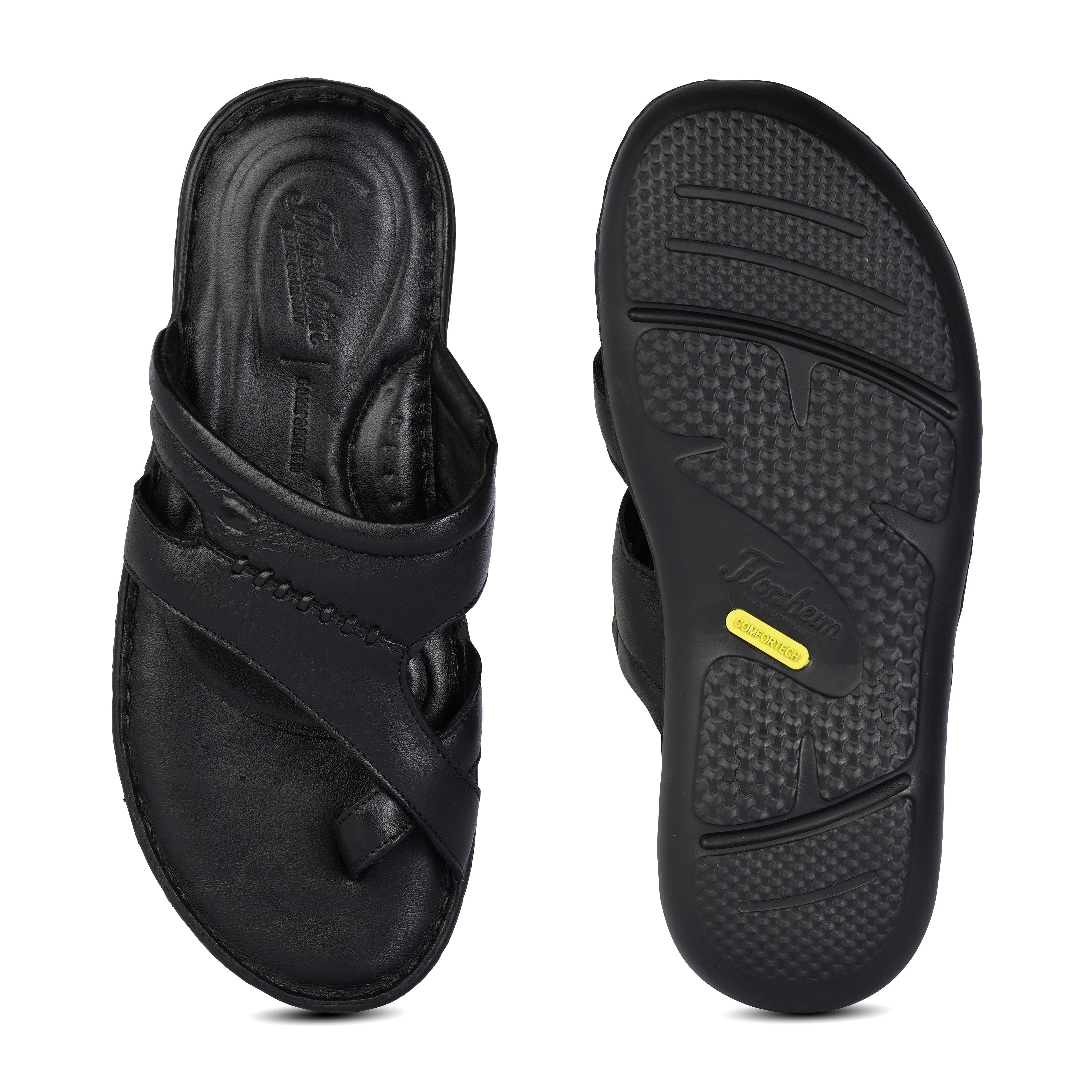 The Florish Black Men Sandals Florsheim