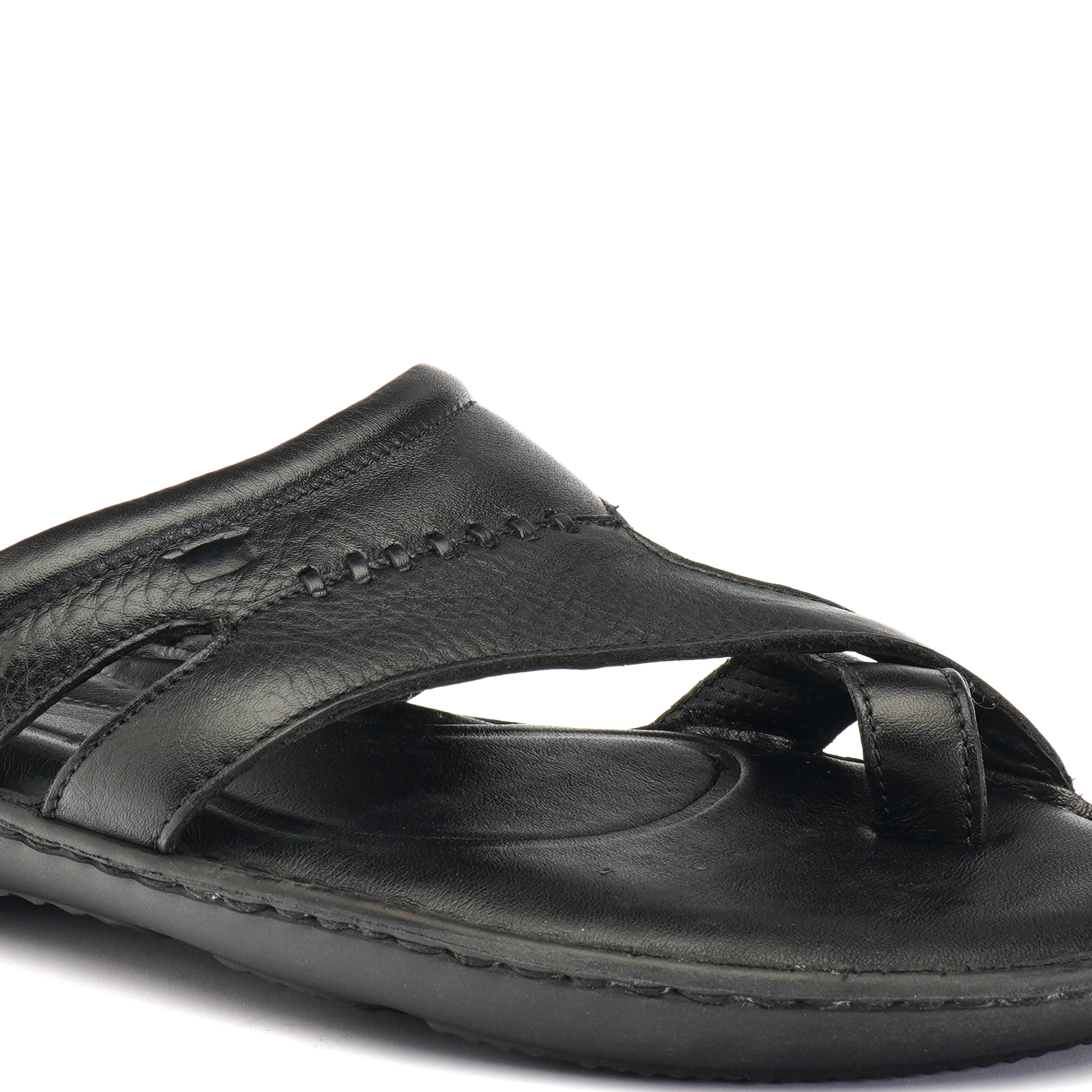 The Florish Black Men Sandals Florsheim