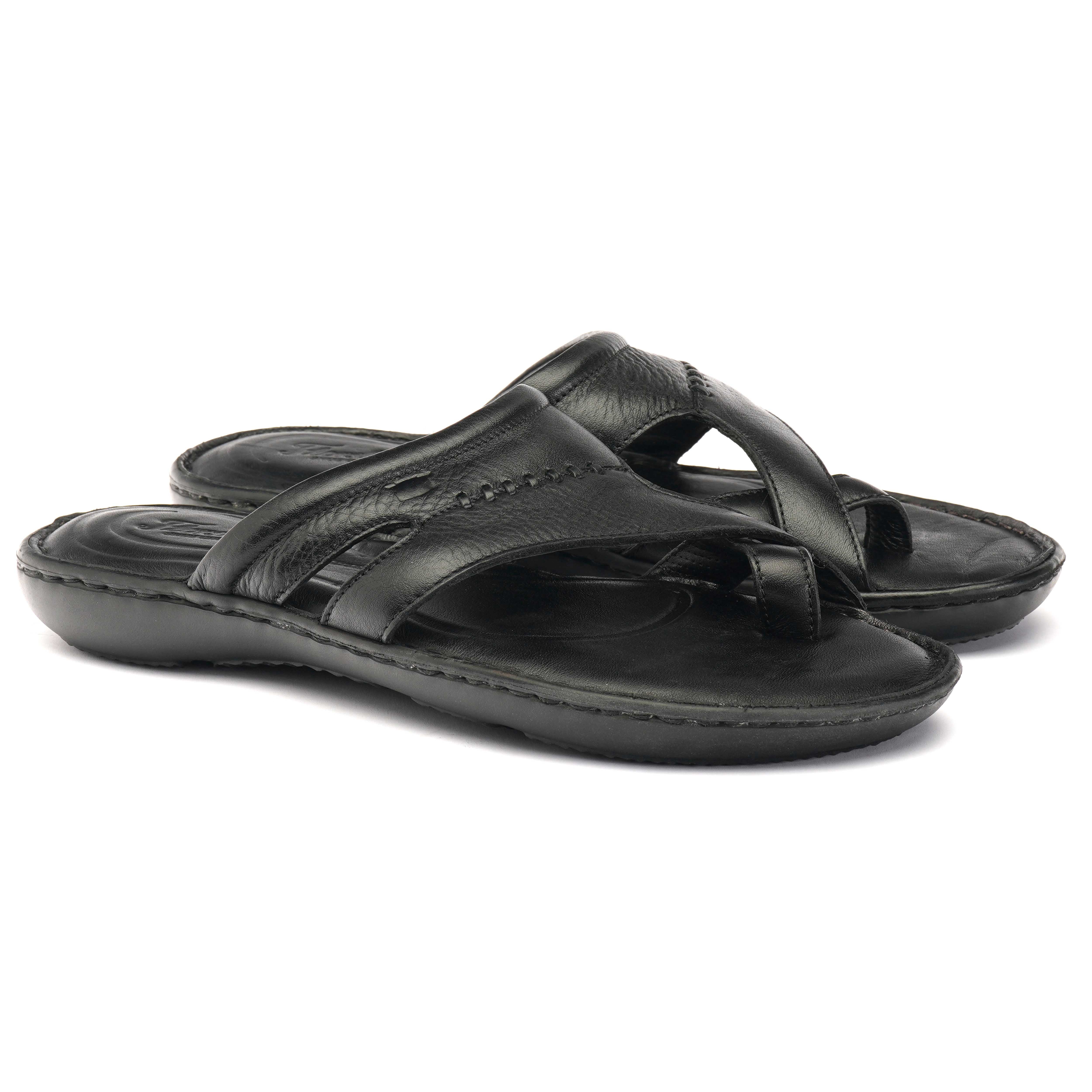 The Florish Black Men Sandals Florsheim