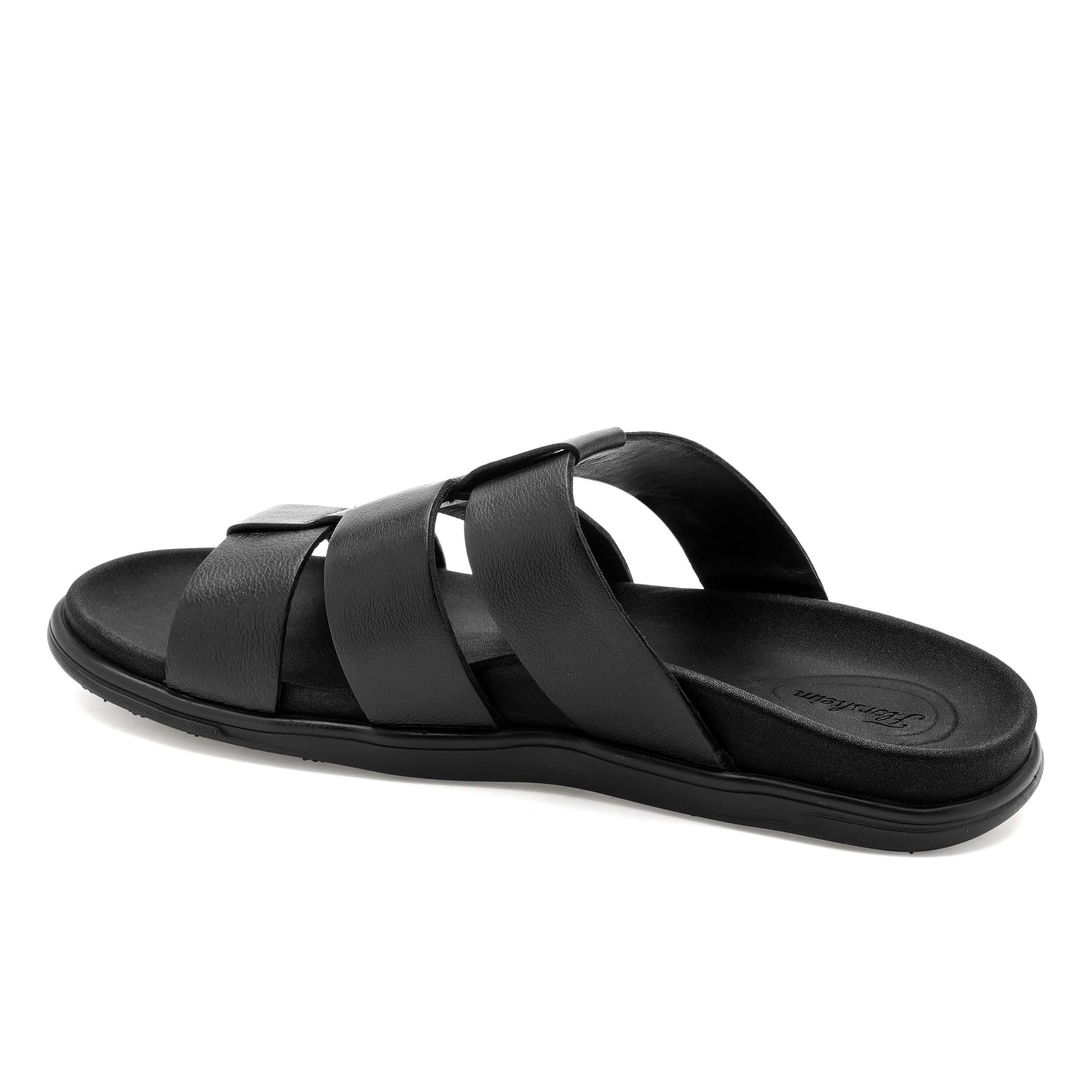 The Herred Black Men Slipper Florsheim