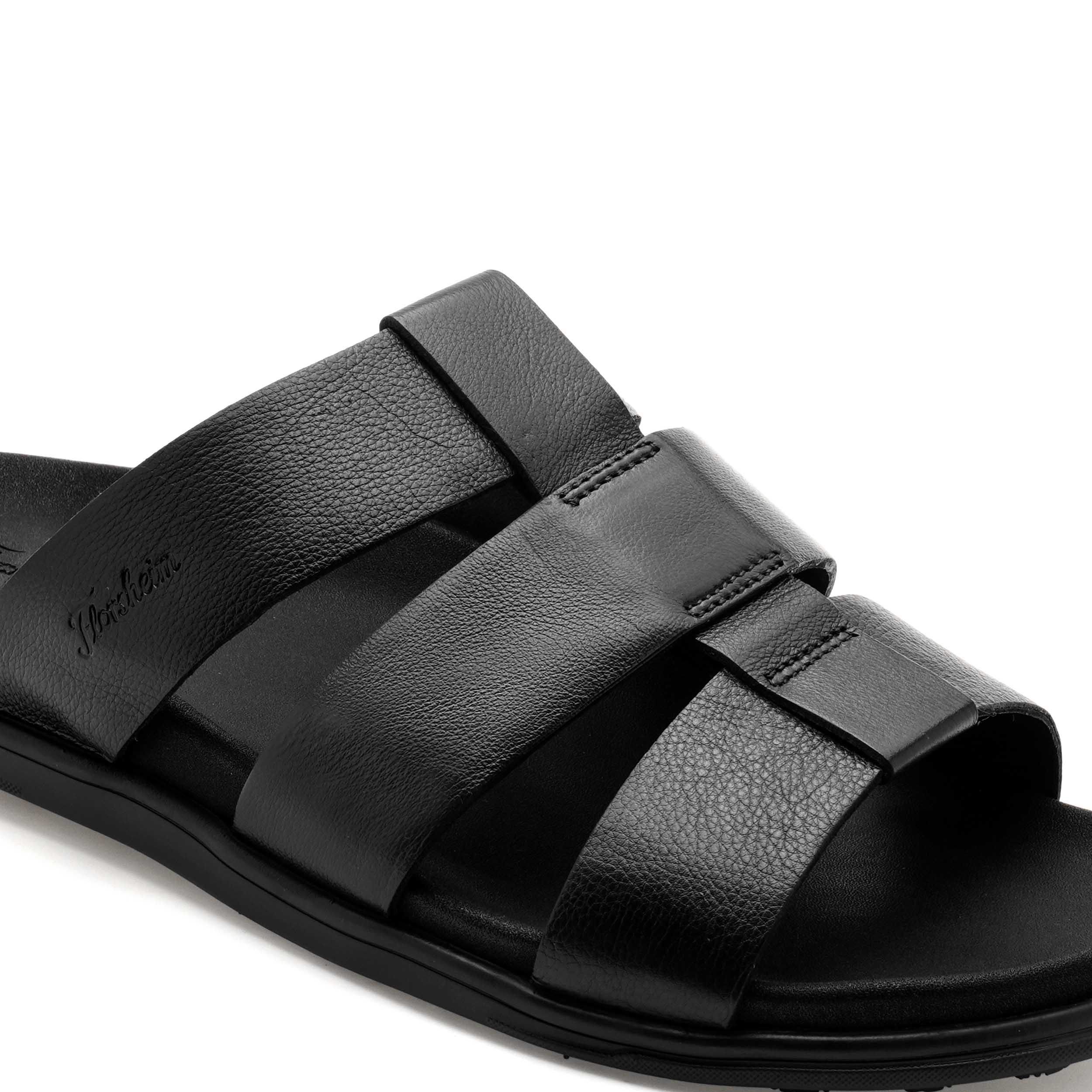 The Herred Black Men Slipper Florsheim
