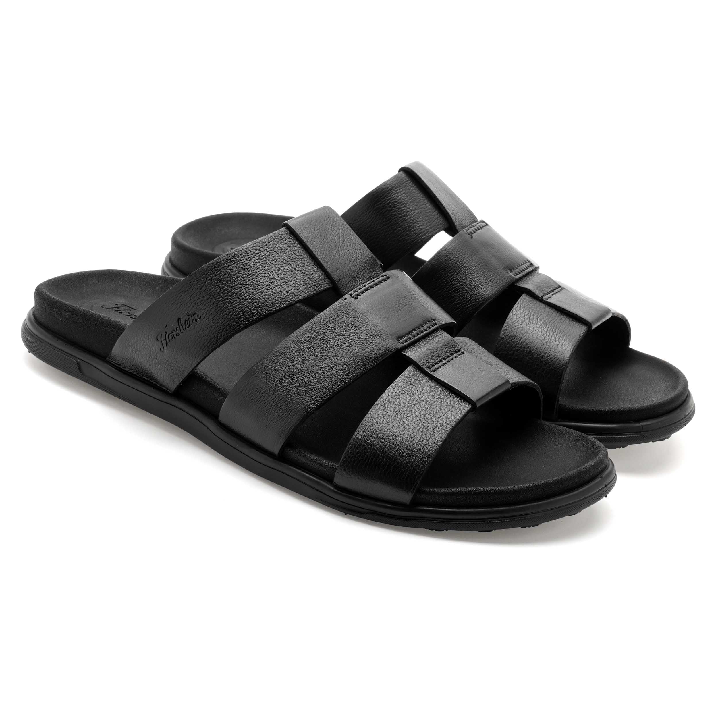 The Herred Black Men Slipper Florsheim