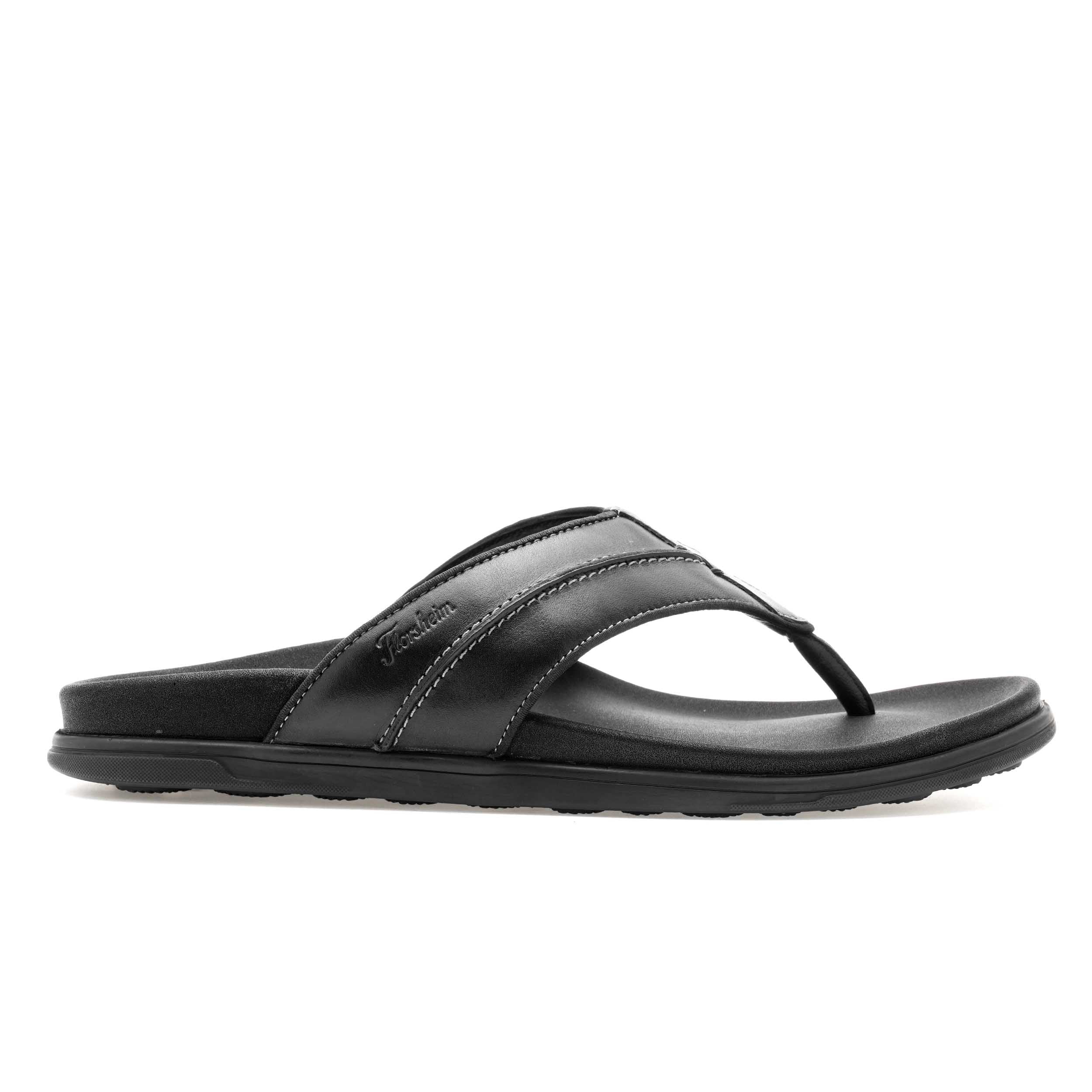 The Kriss Black Men Thong Slipper Florsheim