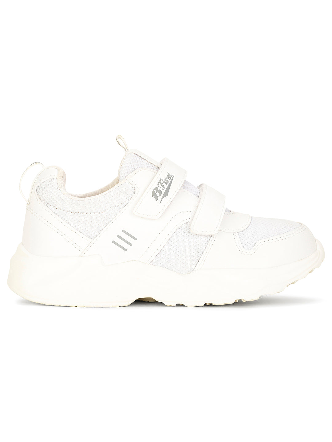 Bata Kids' Unisex White Velcro Oxford School Shoes - White