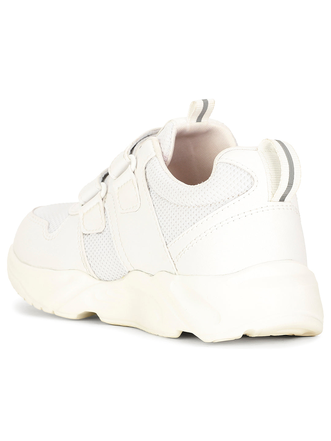 Bata Kids' Unisex White Velcro Oxford School Shoes - White