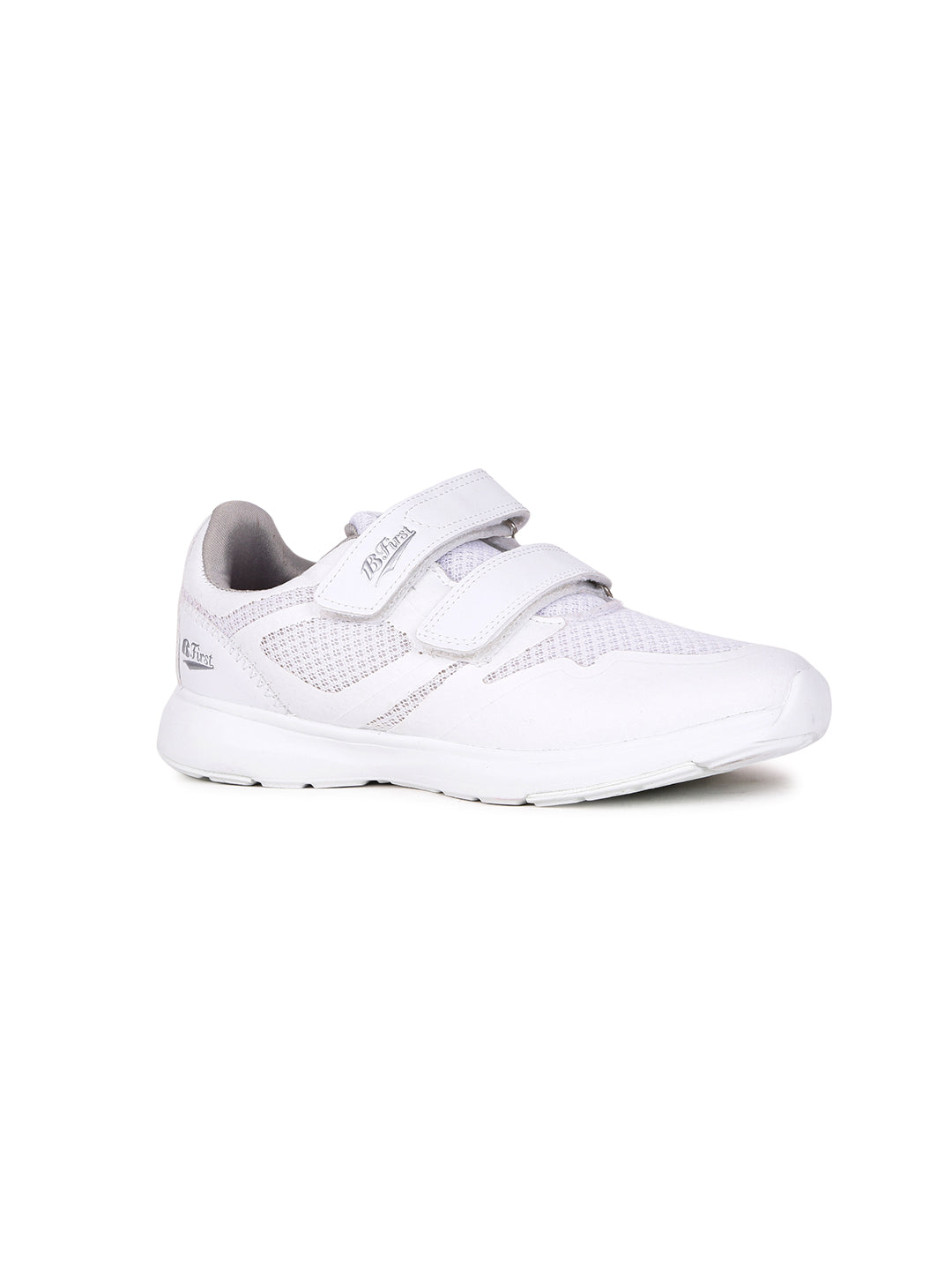 Bata Kids' Unisex White Velcro Oxford School Shoes - White