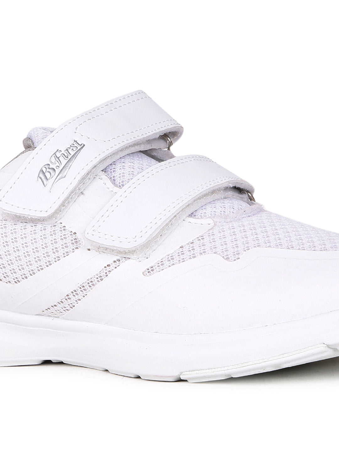 Bata Kids' Unisex White Velcro Oxford School Shoes - White