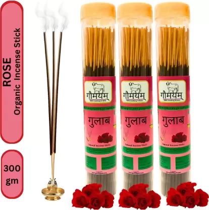 organic-gulab-agarbatti-for-pooja-300gm-herbal-incense-stick-cow-original-imah4xct8d4fqsss