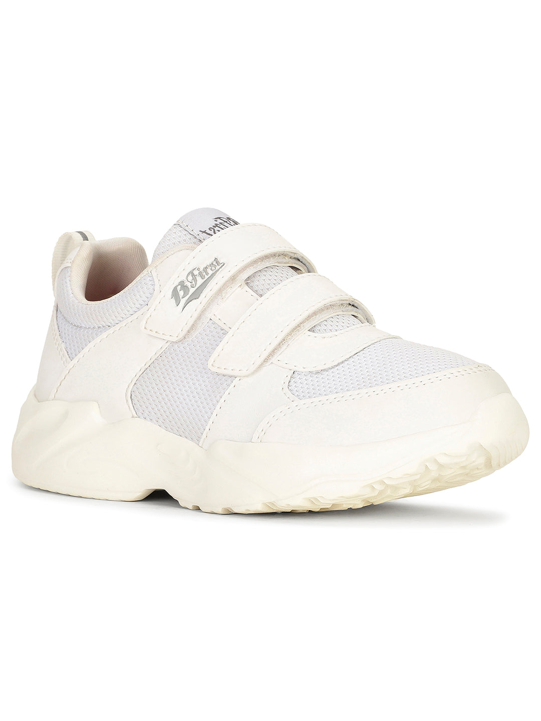 Bata Kids' Unisex White Velcro School Shoes - White