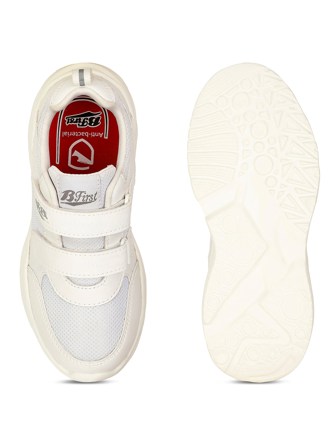 Bata Kids' Unisex White Velcro School Shoes - White