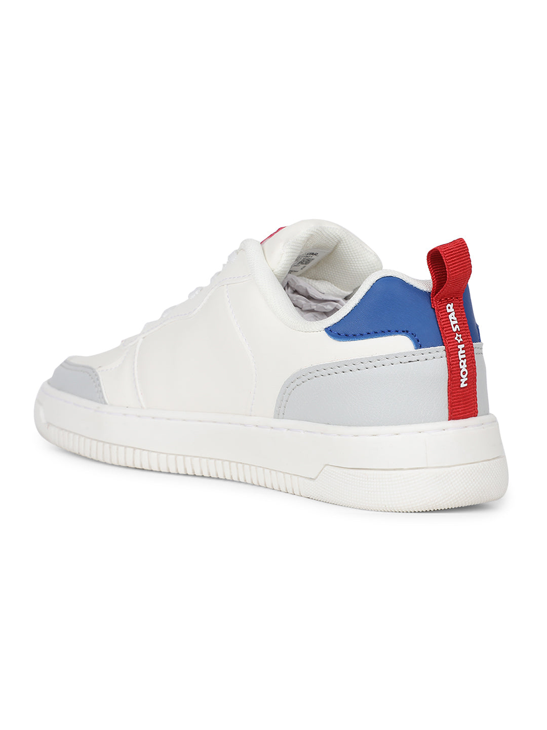 North Star Boy's White Casual Lace-up Sneakers - White - View 3