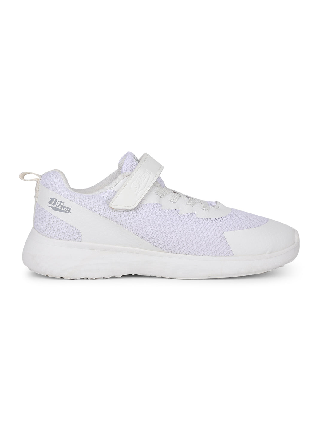 Bata Kids Unisex White Velcro Strap School Shoes - White - View 2