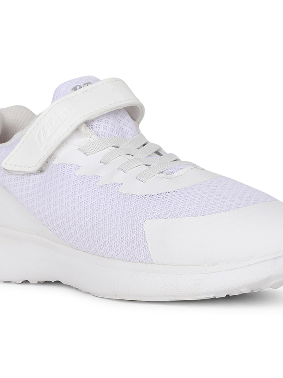 Bata Kids Unisex White Velcro Strap School Shoes - White - View 5