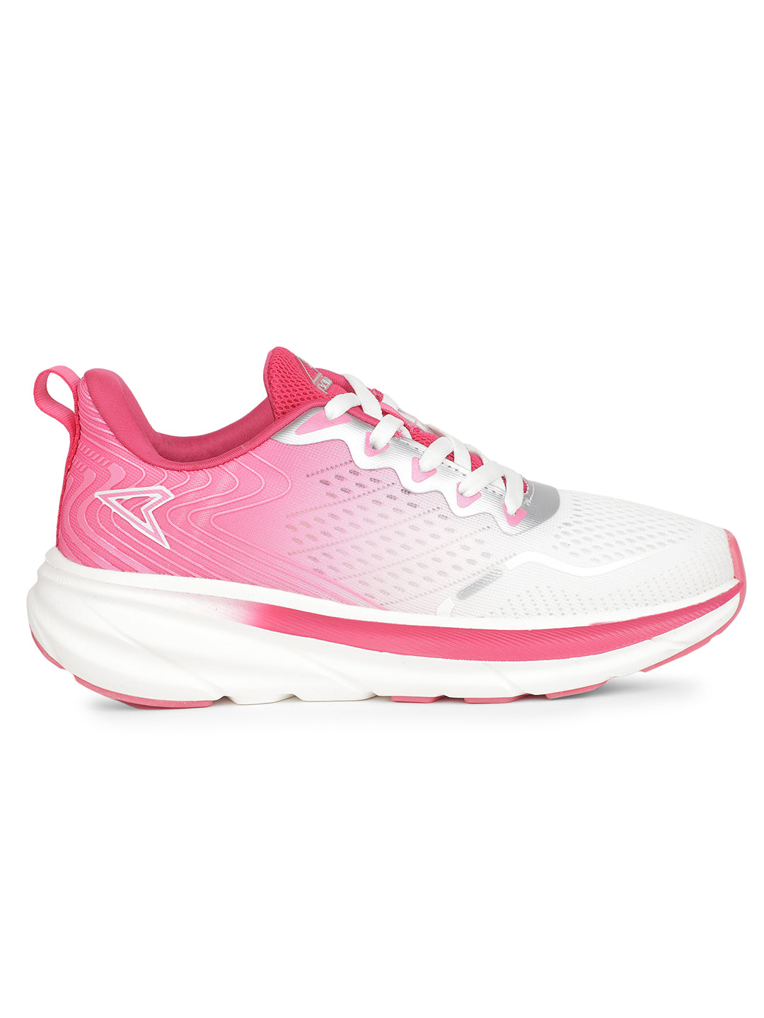Power Girl's Pink Lace-up Sports Shoes - Pink - View 2