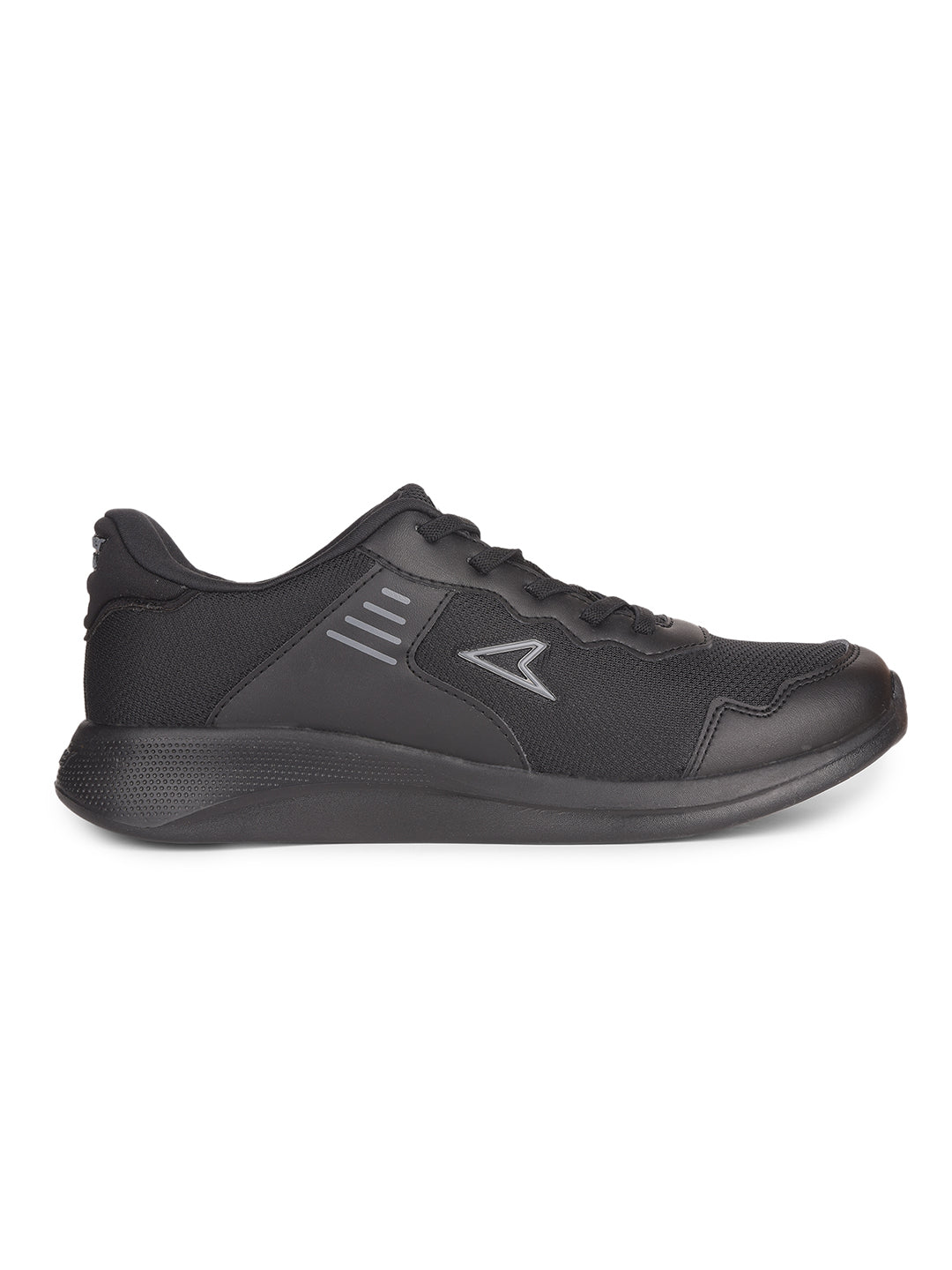 Power Boy's Black Lace-up Oxford Sports Shoes - Black - View 2