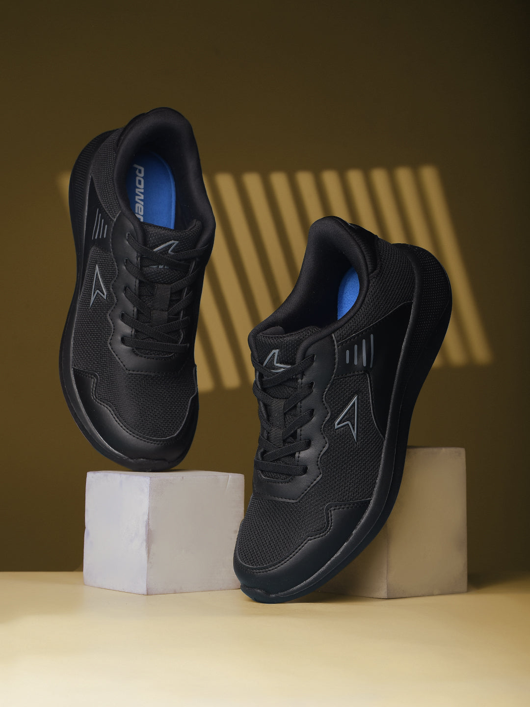 Power Boy's Black Lace-up Oxford Sports Shoes - Black - View 6