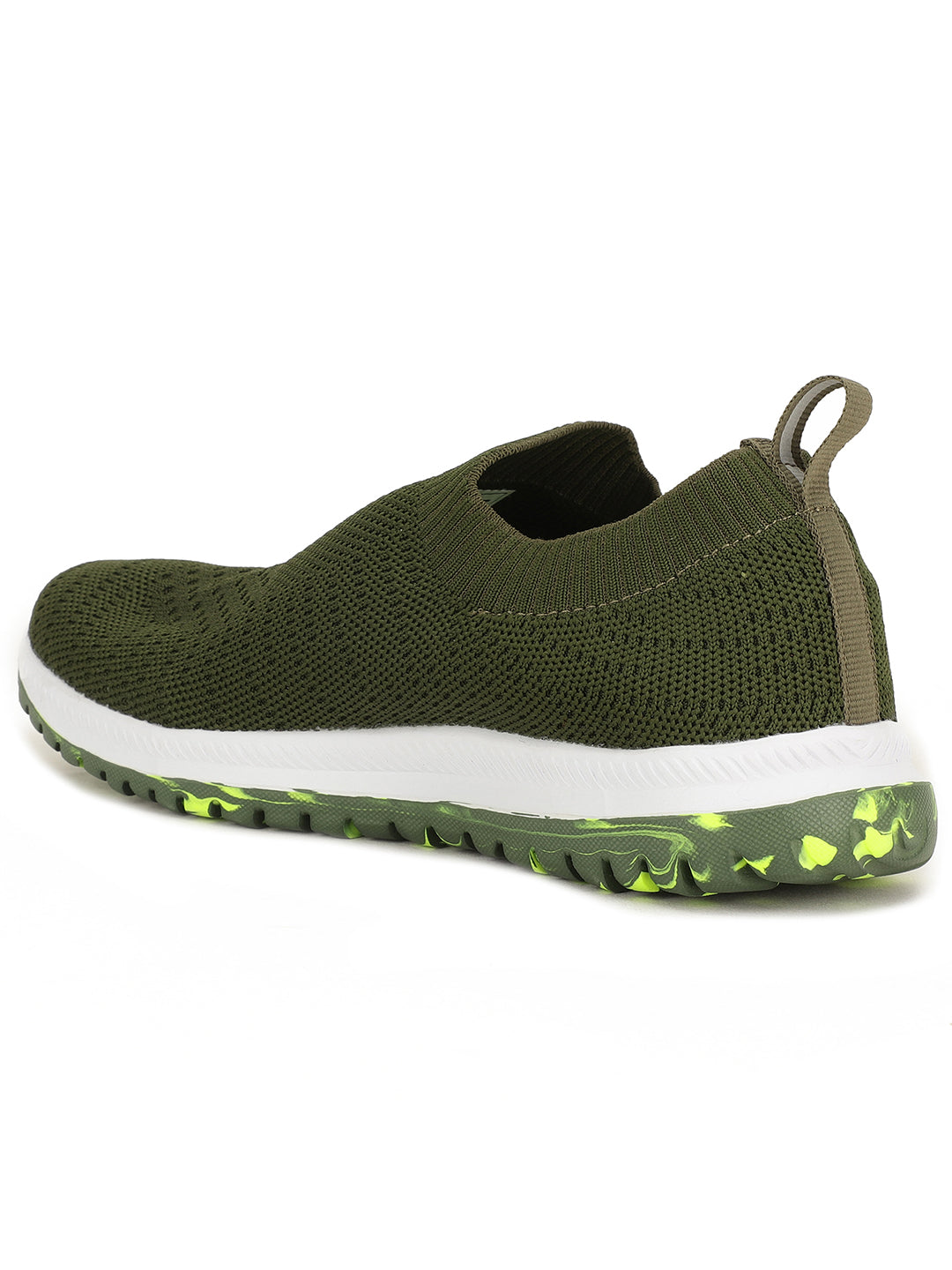 Bata Boy's Olive Casual Slip-on Shoes - Olive - View 3