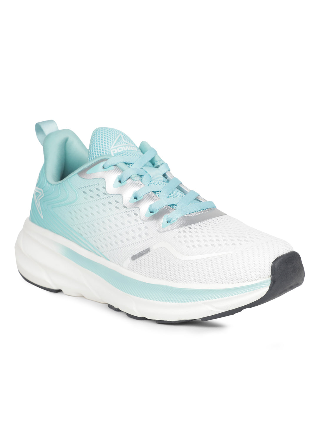 Power Girl's Light Green Lace-up Sports Shoes - Light Green - View 1