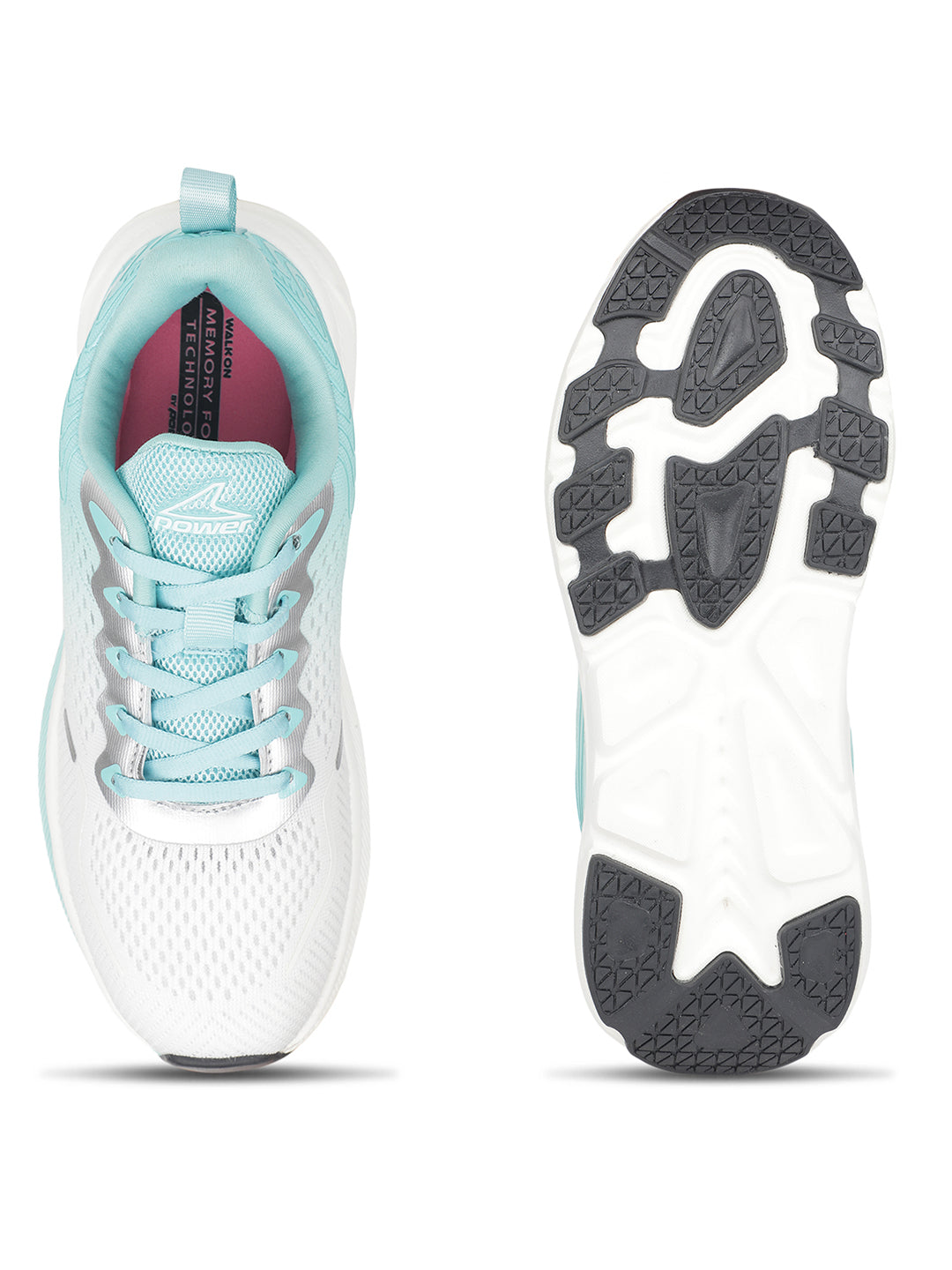 Power Girl's Light Green Lace-up Sports Shoes - Light Green - View 4