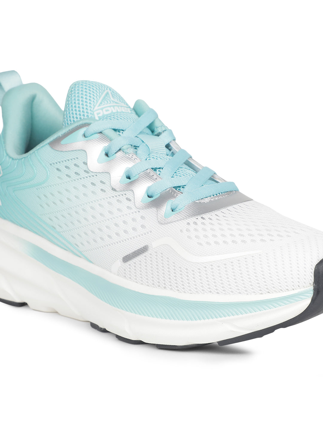 Power Girl's Light Green Lace-up Sports Shoes - Light Green - View 5