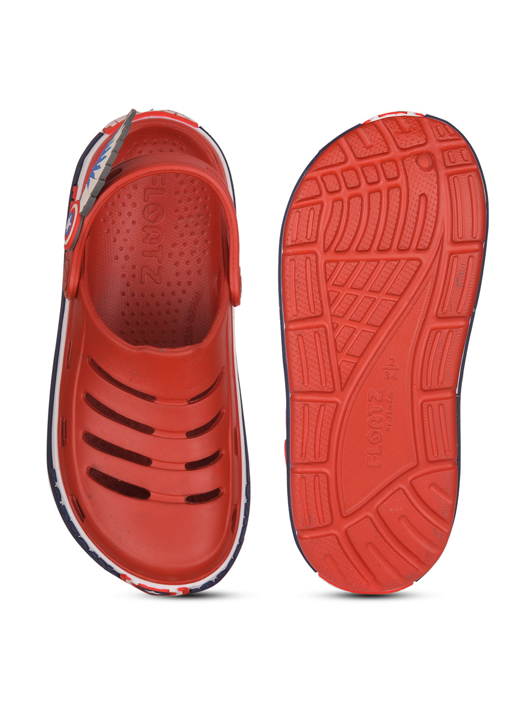 Floatz Boy's Red Casual Clog Sandal - Red - View 4