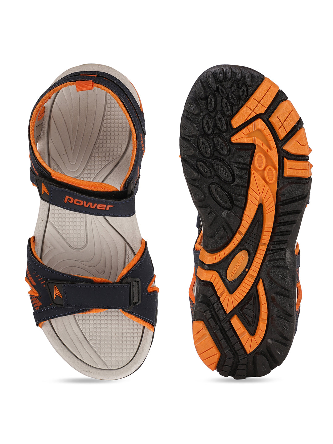 Power Boy's Yellow Velcro Strap Sporty Sandal - Yellow - View 4