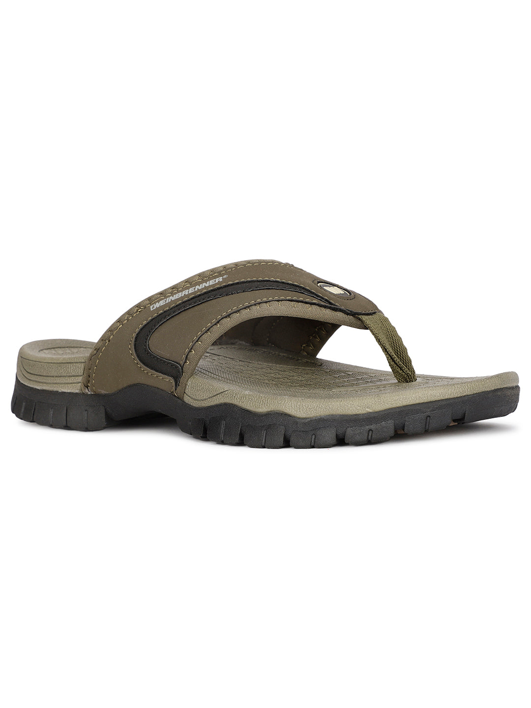 Weinbrenner Boy's Olive Casual Flip-Flop - Olive - View 1