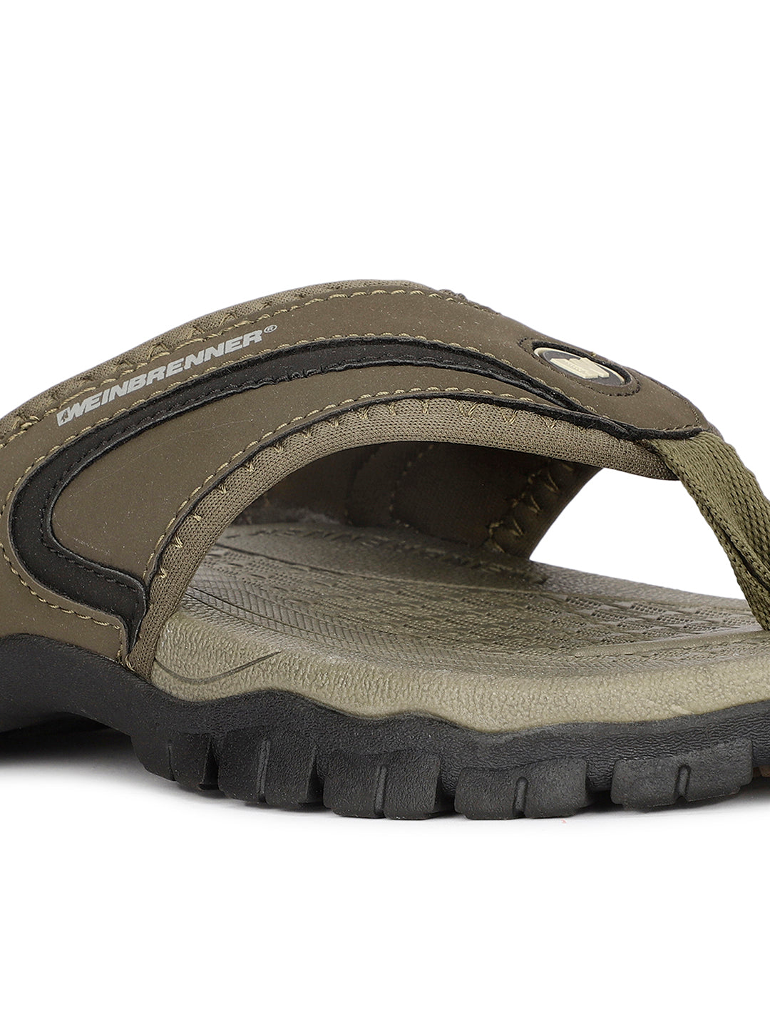 Weinbrenner Boy's Olive Casual Flip-Flop - Olive - View 5