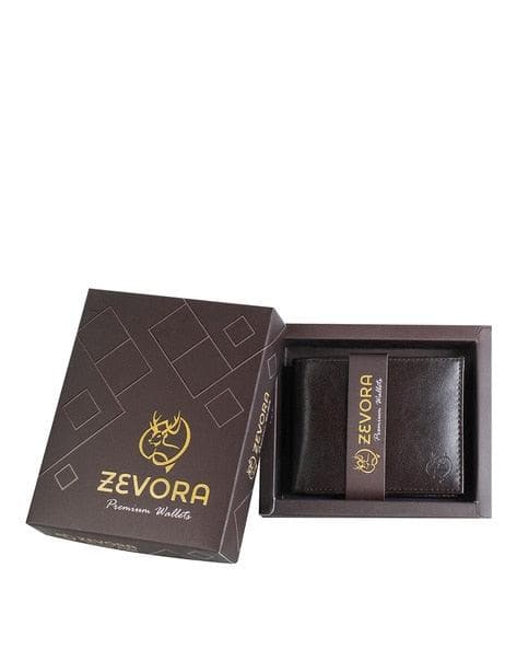 ZEVORA Black Artificial Leather Wallet - HalfPe