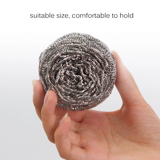 Round Shape Stainless Steel Scrubber (Pack Of 6) HP DD