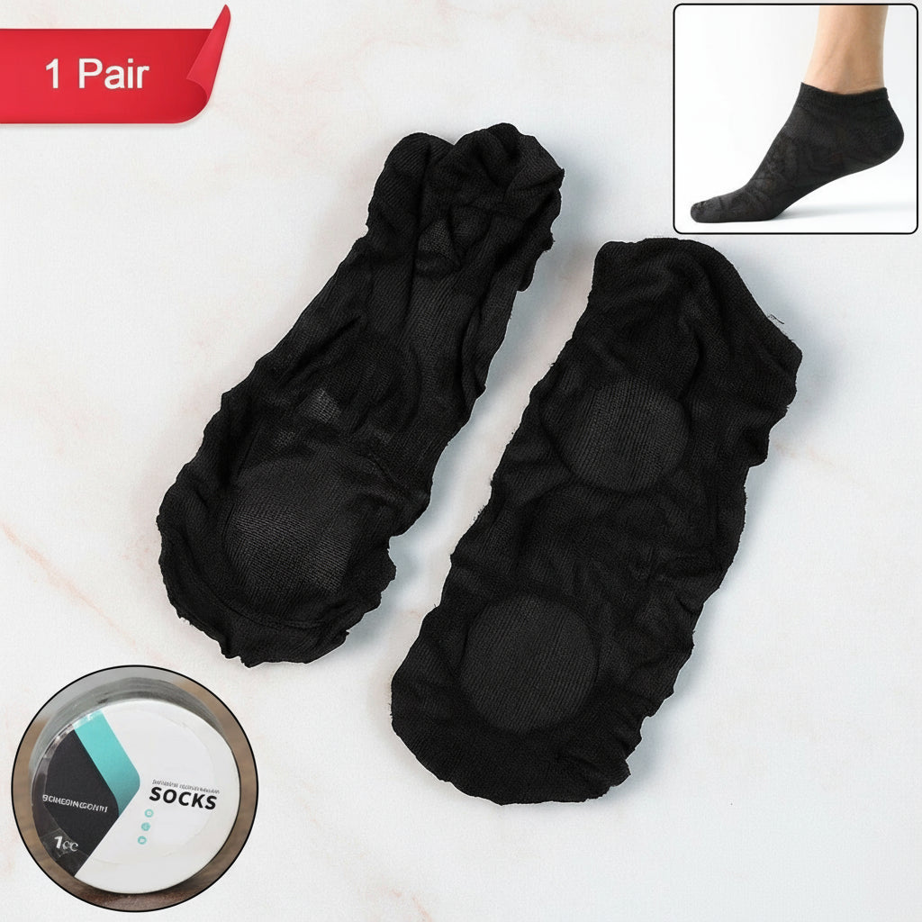 No-Show Liner Socks with Anti-Slip Heel Grip – Ultra-Thin, Breathable & Stretchy Casual Socks for Daily Wear (1 Pair)
