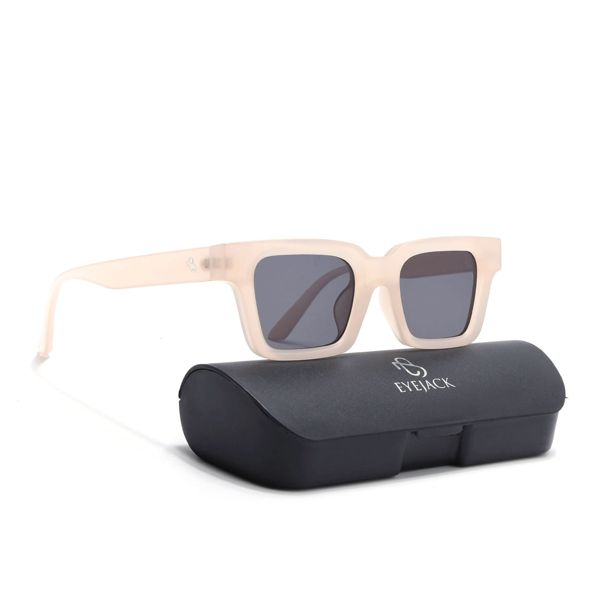 Eyejack Cream Square Sunglasses for Men and Women - view 8