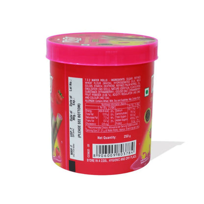 Dukes Waffy Strawberry flavoured Wafer roll Jar (250g)