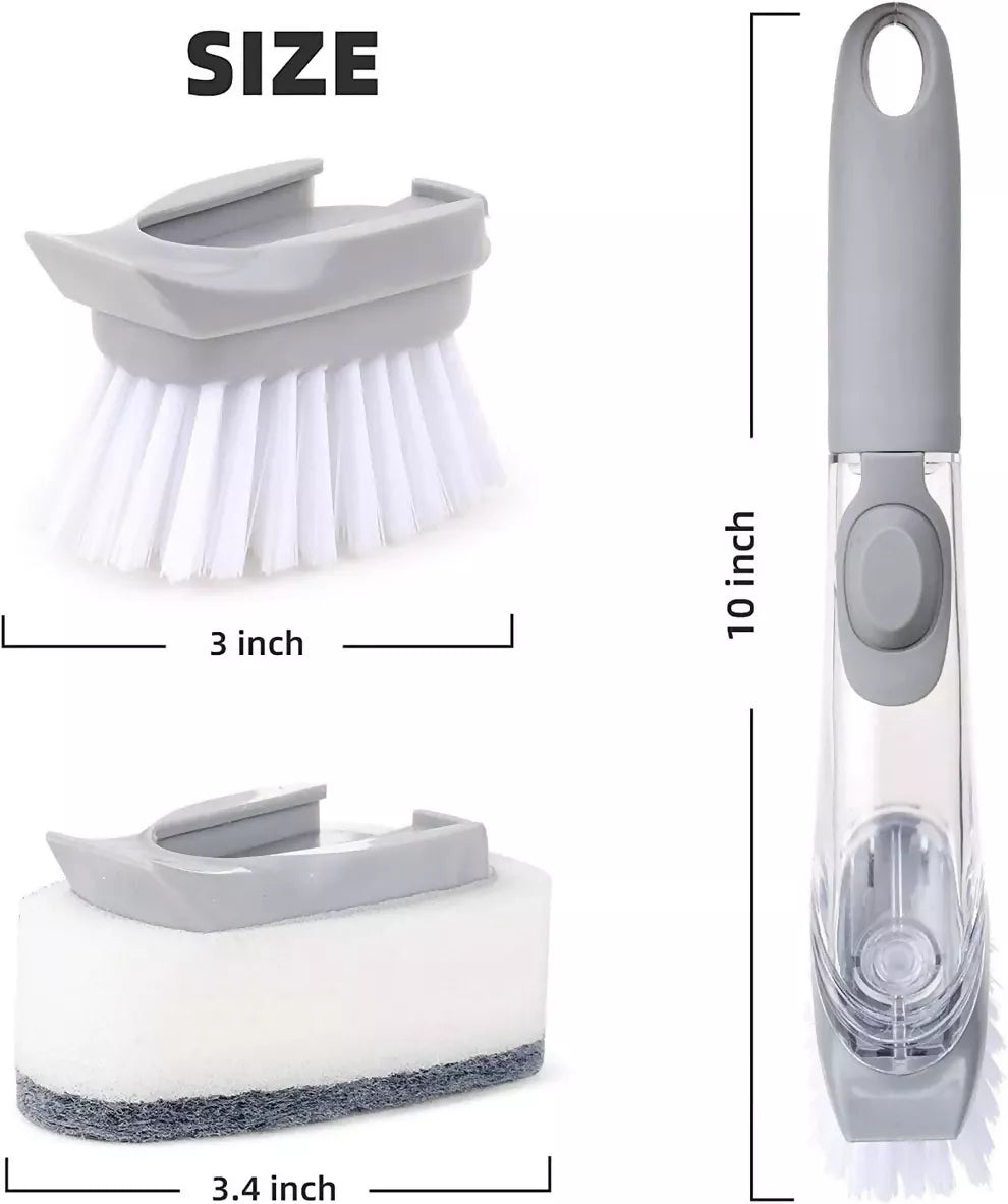 Automatic Liquid Dispenser Dish Brush Scrubber ABHI Mobiles