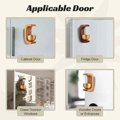 Premium Desktop Style Zen Bell for Meditation and Mindfulness Wooden Stand with Brass Chime Ball