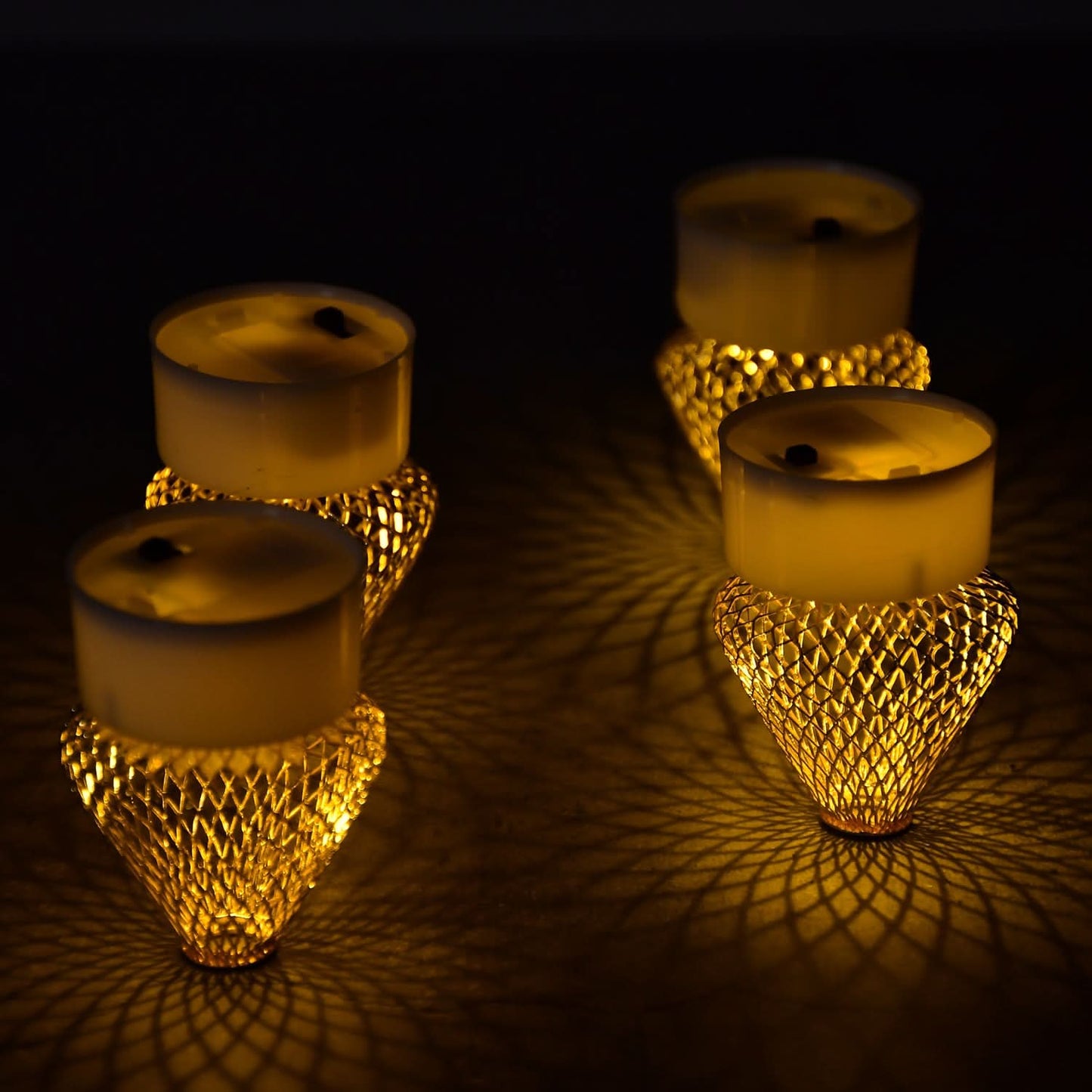 LED Flameless Tea Light Candles Set - 12pcs